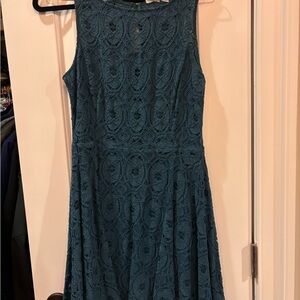 Altar'd State green lace/crochet mini dress